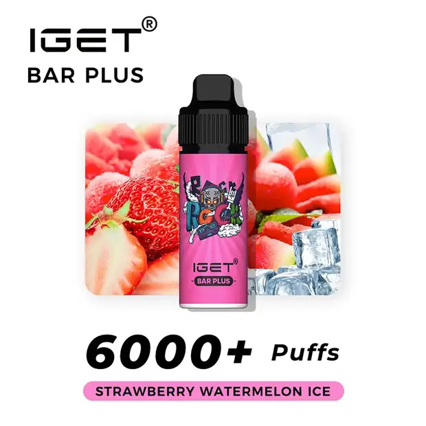 Strawberry Watermelon Ice – IGET Bar Plus 6000 Puffs