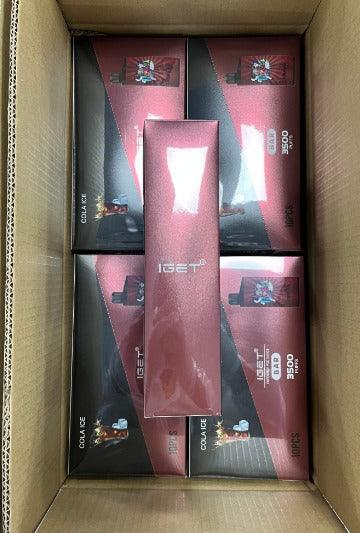 Genuine IGET Bar Pro Cherry Pomegranate stock in our warehouse — real photo, not stock photography